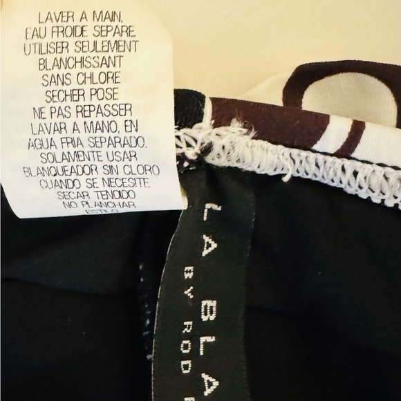 La Blanca Floral Sash Swimsuit Bikini Bottom, Size 6, Black/ White,‎ NWT - Picture 4 of 6